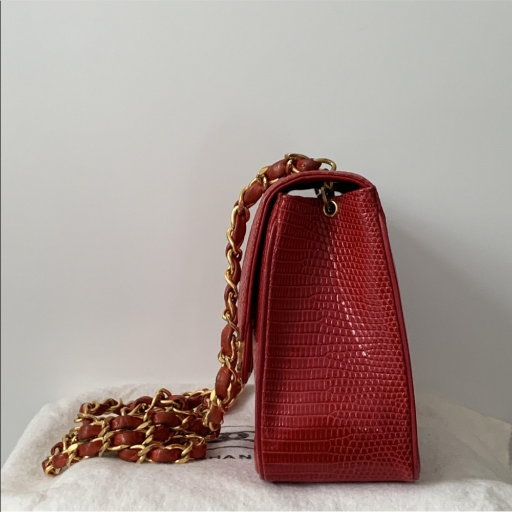 RARE Chanel Red Lizard square mini collectible - Picture 5 of 16